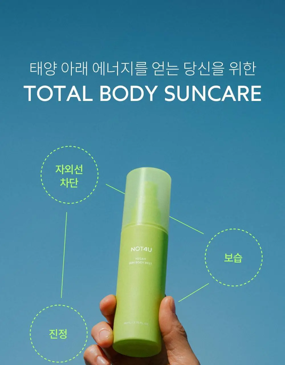 [뿌리는 선크림] 낫포유 끈적임제로 선스프레이 비건 선바디미스트 85ml 상세페이지 35